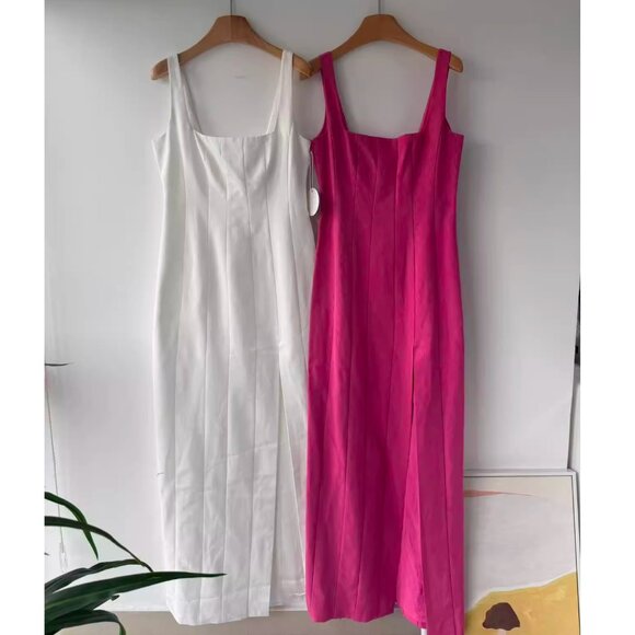 NWT STAUD Portrait Maxi Dress Gown Sz6 Lollipop Pink Cocktail Wedding Party - Picture 3 of 9